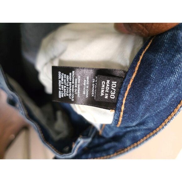 Frye Women's Mid-Rise Straight-Leg Denim Jeans Classic Blue Wash Size 10/30 - Picture 8 of 11